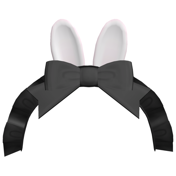♡⋮ruffled bunny headress in black