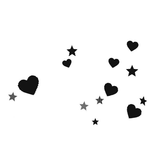 Animated Black Heart and Stars Aura