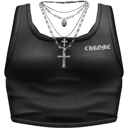 Black Tank Top with Necklace Bundle 3.0 Roblox item