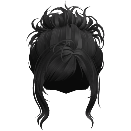 y2k black hair bun Roblox item