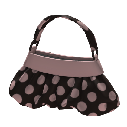 pink and brown polka dot bag Roblox item