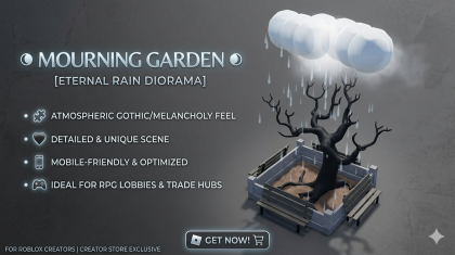 Eternal Rain Diorama [Low Poly] preview 1