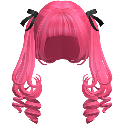 hot pink lolita pigtail curly Roblox item