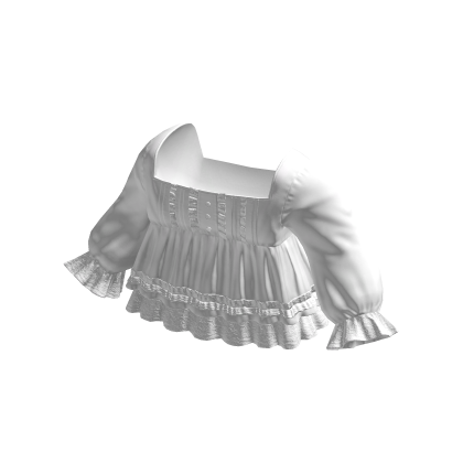 3.0 White Cute Ruffled Doll Angel Valentines Dress