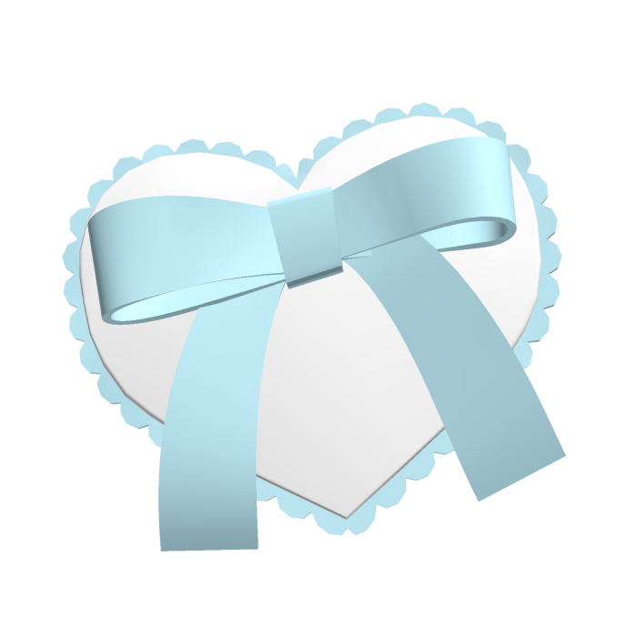 Kawaii ribbon blue hair clips ♡