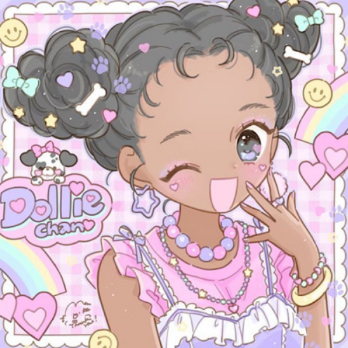 Kawaii | Black girl | Pastel | Kawaii girl Roblox decal