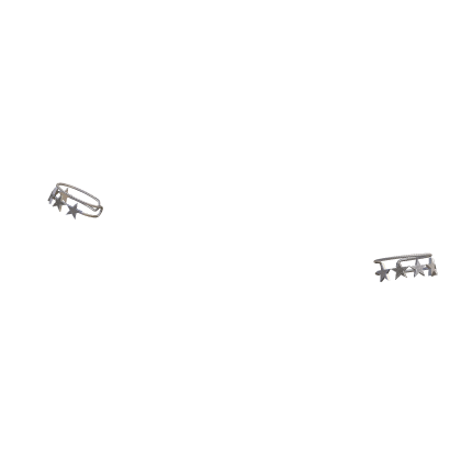 Y2K Cyber Silver Star Dangle Bracelet