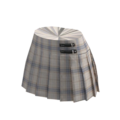 Preppy Beige Plaid high waist pleated skirt Roblox Item Rolimon s