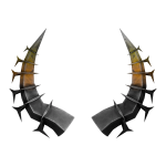Candy Corn Spiked Steel Horns