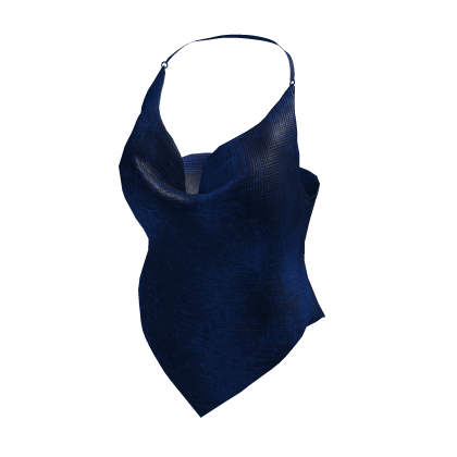 Blue Y2K Mirror Disco Party Top