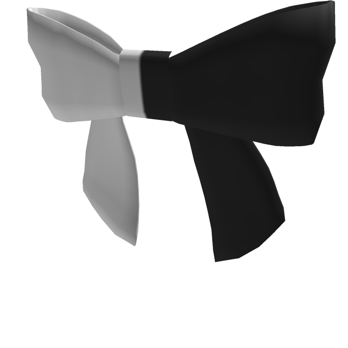 White & Black Back Bow