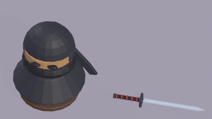 Low Poly Ninja Pack x24 Weapons Gear Dojo Props preview 7