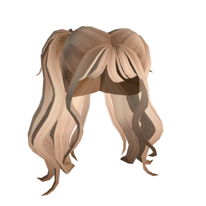 Blonde Flowy Pigtails Roblox item