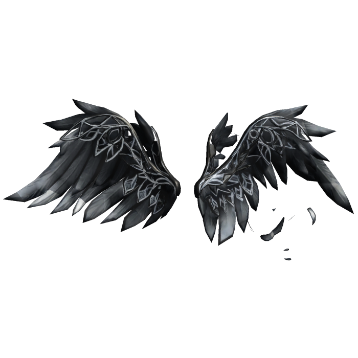 Black And Silver Angel Wings