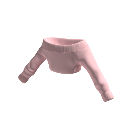 Pink Crop Off Shoulder Sweater