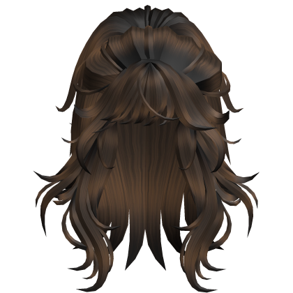Long Half Up Layered Hair - Brown