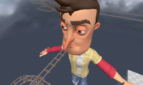 Cart Ride Into Hello Neighbor!