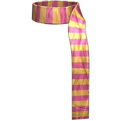 fall striped yellow pink fashion scarf Roblox item