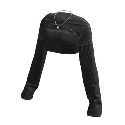 black high cropped fit