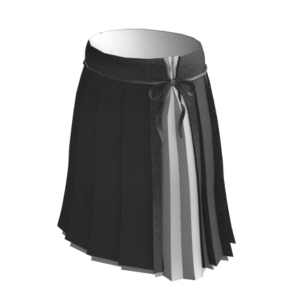 Pleated Bow Skirt Gray