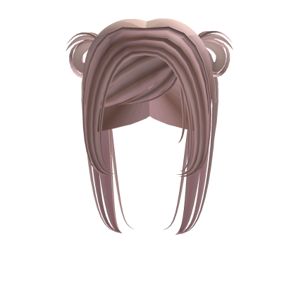pink and brown pigtail hair buns!!
