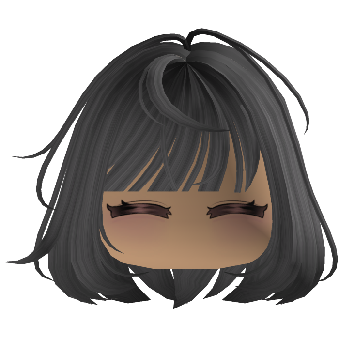 Cute emo y2k hair fluffy (gray)