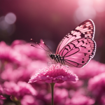 Pink butterfly flower