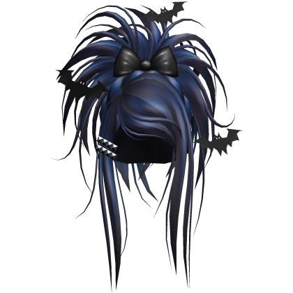 Gothic Bat Spiky Updo W/ Bow  Roblox item