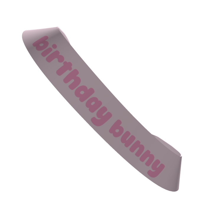 ♡ pink birthday bunny sash