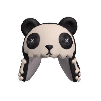 spooky skeleton panda bear ushanka