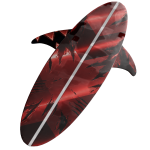 (CODE: LAA) Red Summer Shark Surfboard