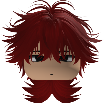Cute Y2K emo dark red hair
