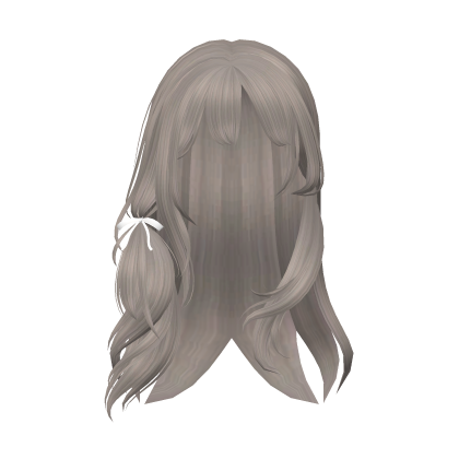 Long Wispy Cute Grey Doll Hair Roblox item