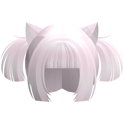pink cutie neko anime mini pigtails