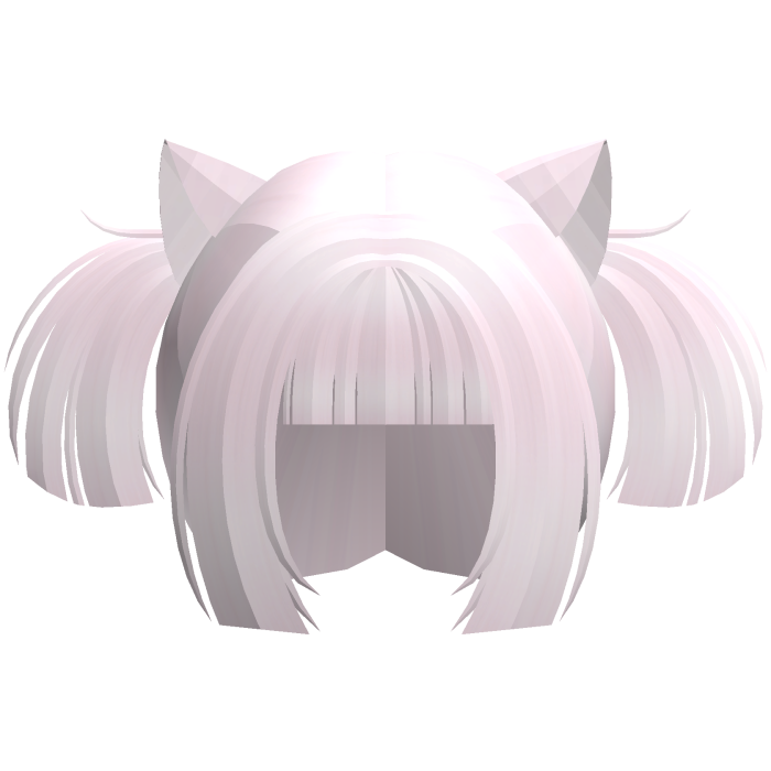pink cutie neko anime mini pigtails