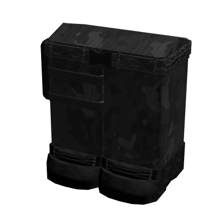 1.0 Black Camo Pants with Combat Boots and gun thumbnail