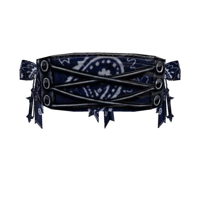Midnight Navy Paisley Corset Blindfold (3.0)