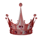 Crown Red heart diamonds