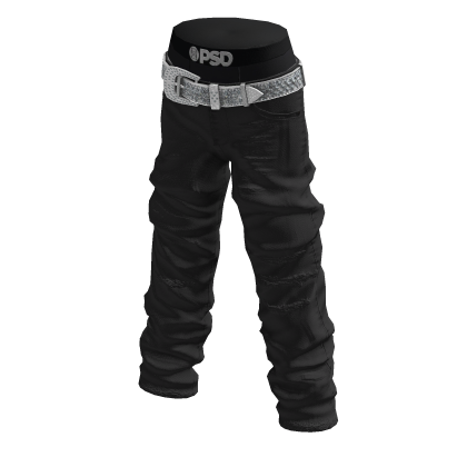 Gangster Skinny Jeans w Swarovski Belt thumbnail