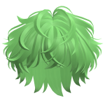 Messy Fluffy Cool Boy Hair Light Green