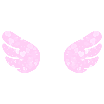 ♡ Cute Glowing Chibi Angel Wings Pink Hearts