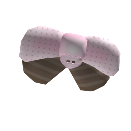 pink n brown cutesy heart cookie ribbon bow ♡