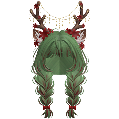 Ethereal Christmas Fairy Fawn Braids w/ Antlers