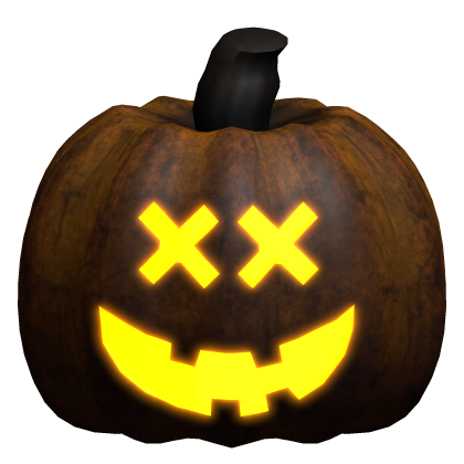 Realistic Glowing X-Eyed Pumpkin Head