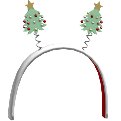 white christmas tree springy headband