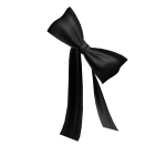 Oversized Side Hair Bow Black