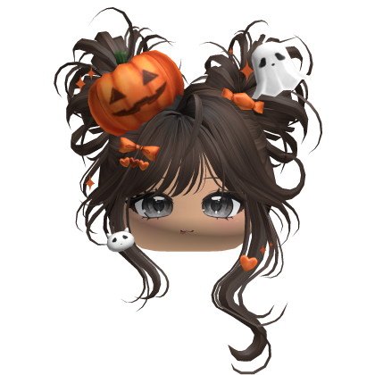 Halloween Pumpkin Buns w/ Bows (Brown) Roblox item