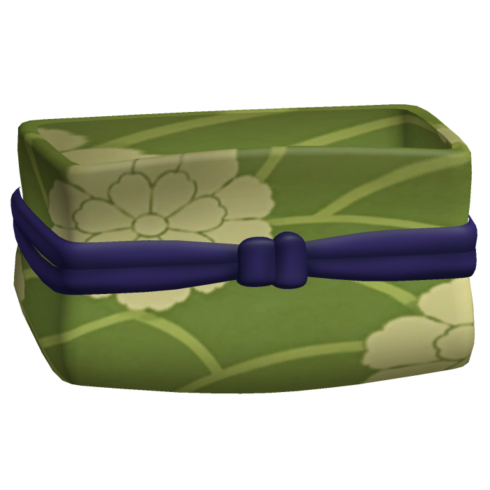 Ubuyashiki Green Floral Obi w/ Purple Obijime