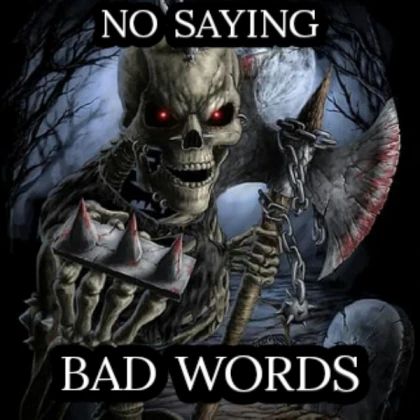 No saying bad words