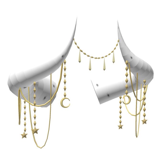 White Horns Golden Jewelry